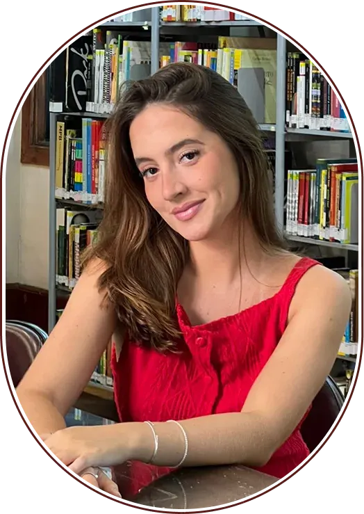 Ingrid Gutiérrez em biblioteca